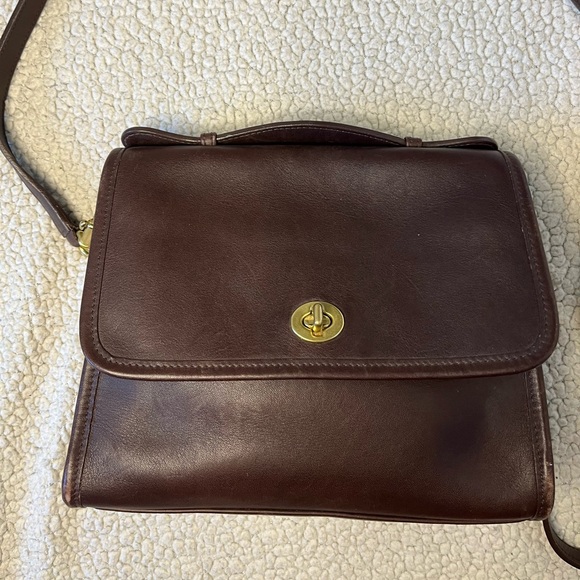 Coach vintage leather Station shoulder crossbody bag - Picture 5 of 17